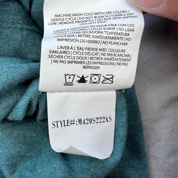 RVCA T Shirt Men's XXL Graphic Balance of Opposites Vintage Dye Slim Fit Green - Picture 6 of 11